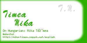 timea mika business card